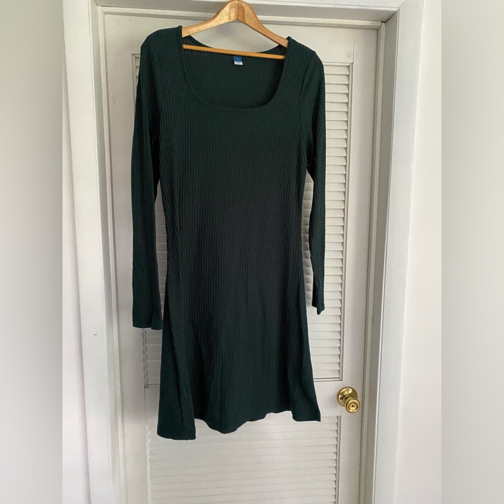 Dark Green Sweater Dress Old Navy